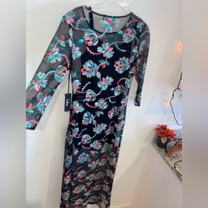 NWT Black Floral Dress
